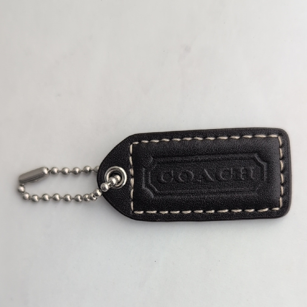 COACH Leather Bag Charm Keychain Hang Tag